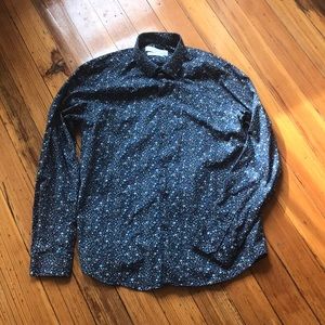 Primark button down men’s slim fit floral shirt